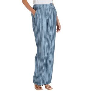 Jonathan Simkhai Tessy Pleats Pant in Slate Blue Womens Size Medium